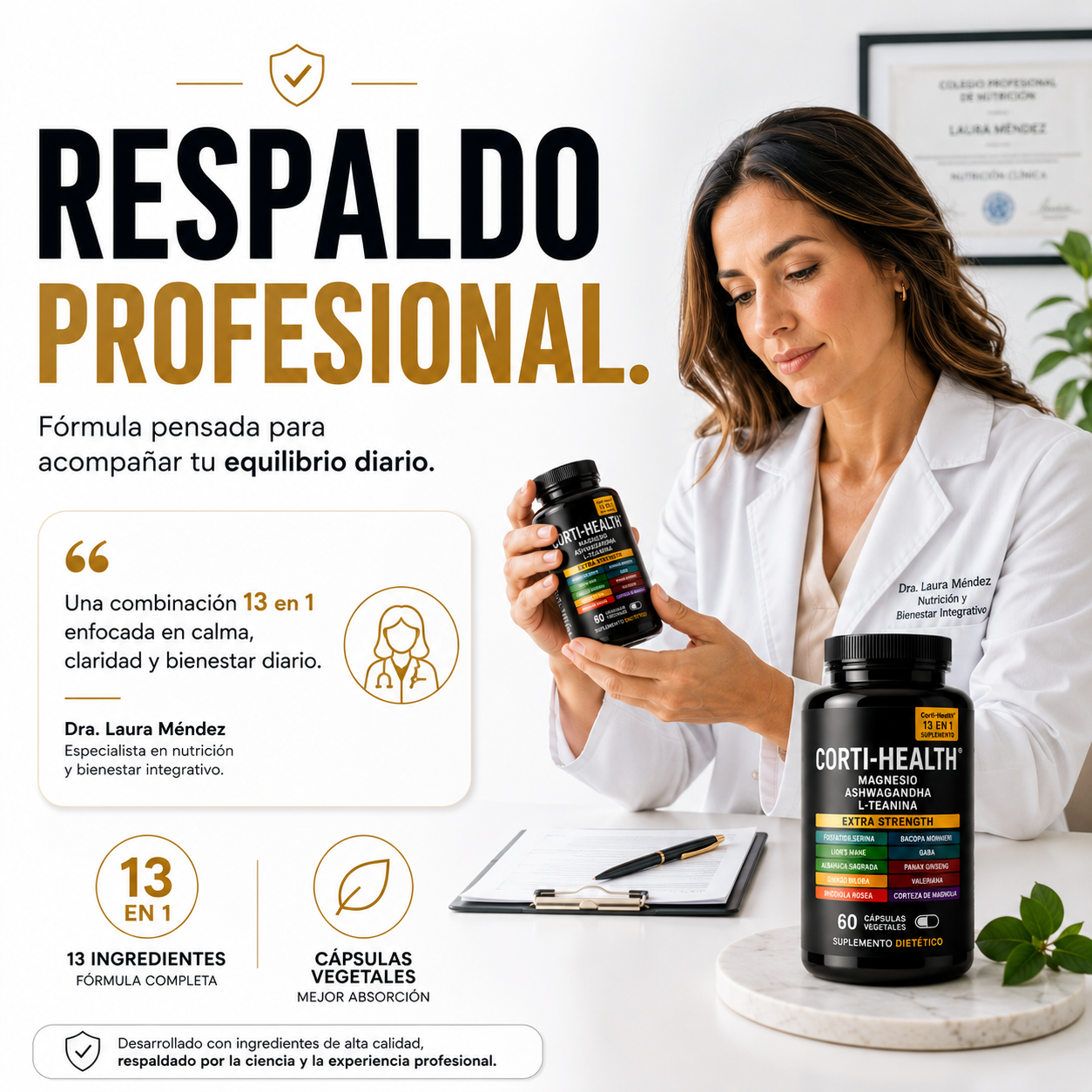 Corti-Health™ 13 en 1 MÁS CALMA. MENOS CORTISOL.