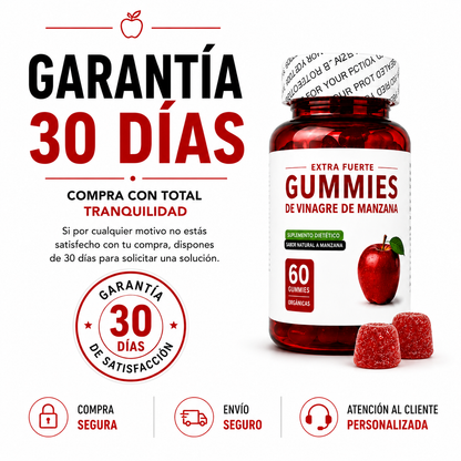 Gummies de Vinagre de Manzana para Control de Peso – 30 Días
