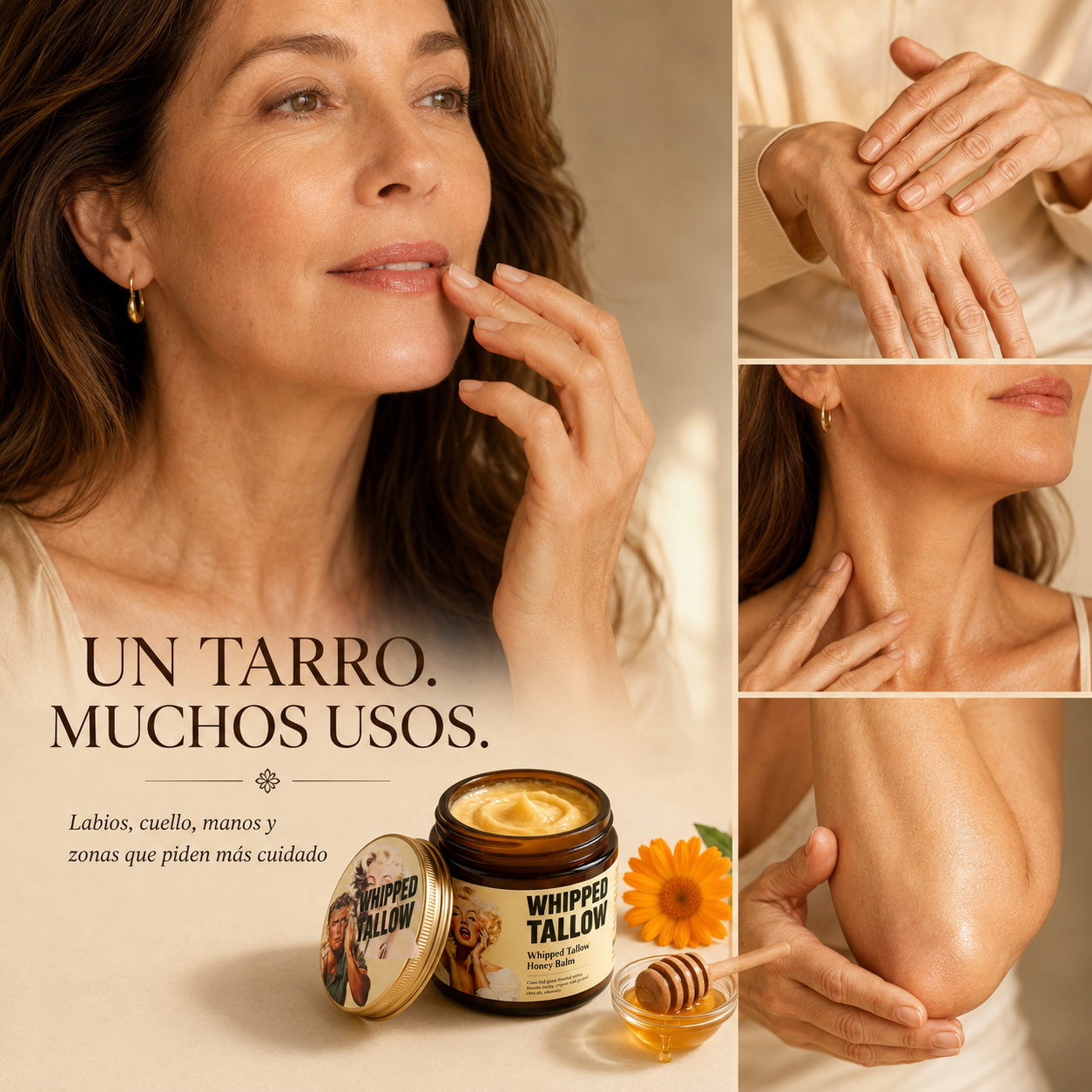 Bálsamo de Sebo de Res con Miel de Manuka y Caléndula – 120 g