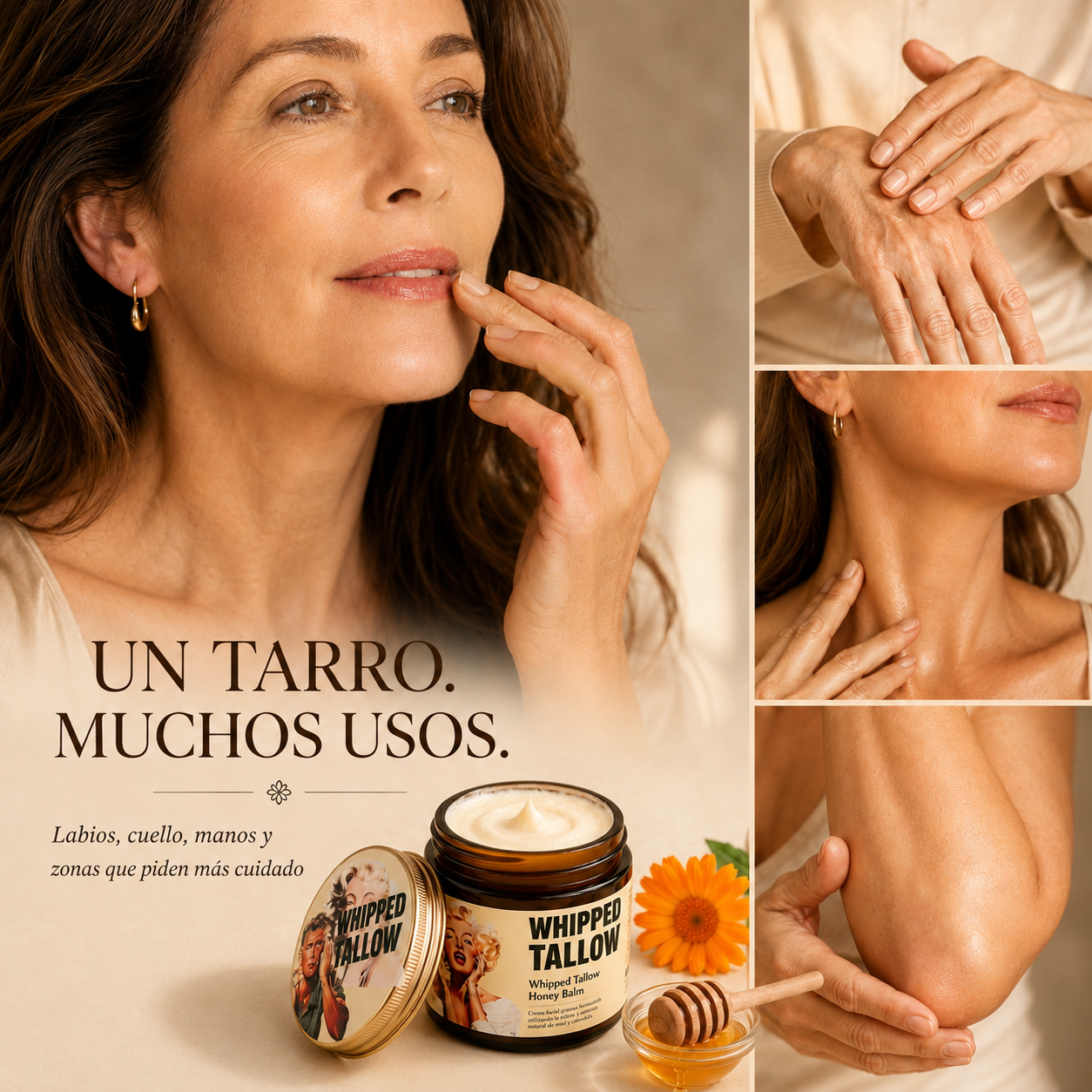 Bálsamo de Sebo de Res con Miel de Manuka y Caléndula – 120 g
