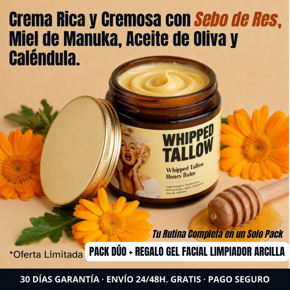 Bálsamo de Sebo de Res con Miel de Manuka y Caléndula – 120 g