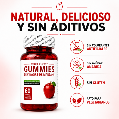 Gummies de Vinagre de Manzana para Control de Peso – 30 Días