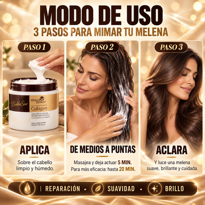 Mascarilla Capilar Reparadora Maca Power 500 ml | Queratina + Proteína de Seda + Maca
