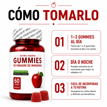 Gummies de Vinagre de Manzana para Control de Peso – 30 Días