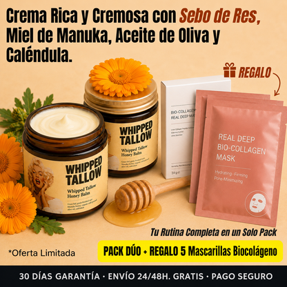 Bálsamo de Sebo de Res con Miel de Manuka y Caléndula – 120 g