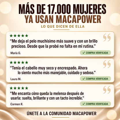 Mascarilla Capilar Reparadora Maca Power 500 ml | Queratina + Proteína de Seda + Maca