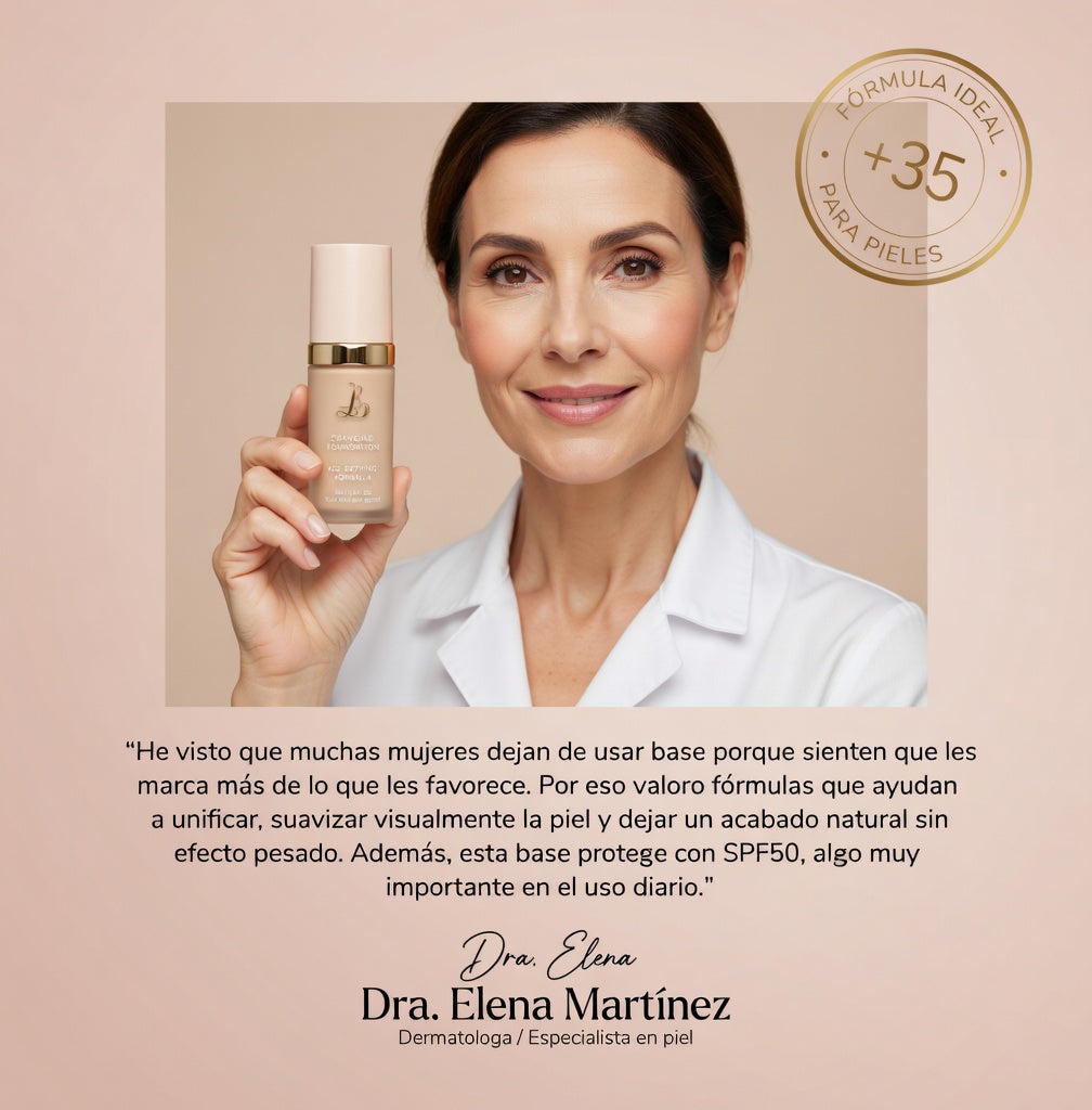 Base Inteligente 5 en 1 con SPF 50 que se Adapta a tu Tono y Perfecciona tu Piel al Instante