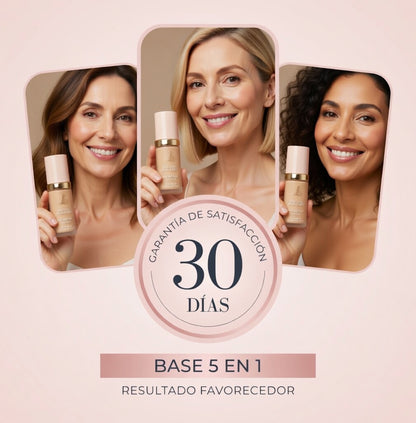 Base Inteligente 5 en 1 con SPF 50 que se Adapta a tu Tono y Perfecciona tu Piel al Instante