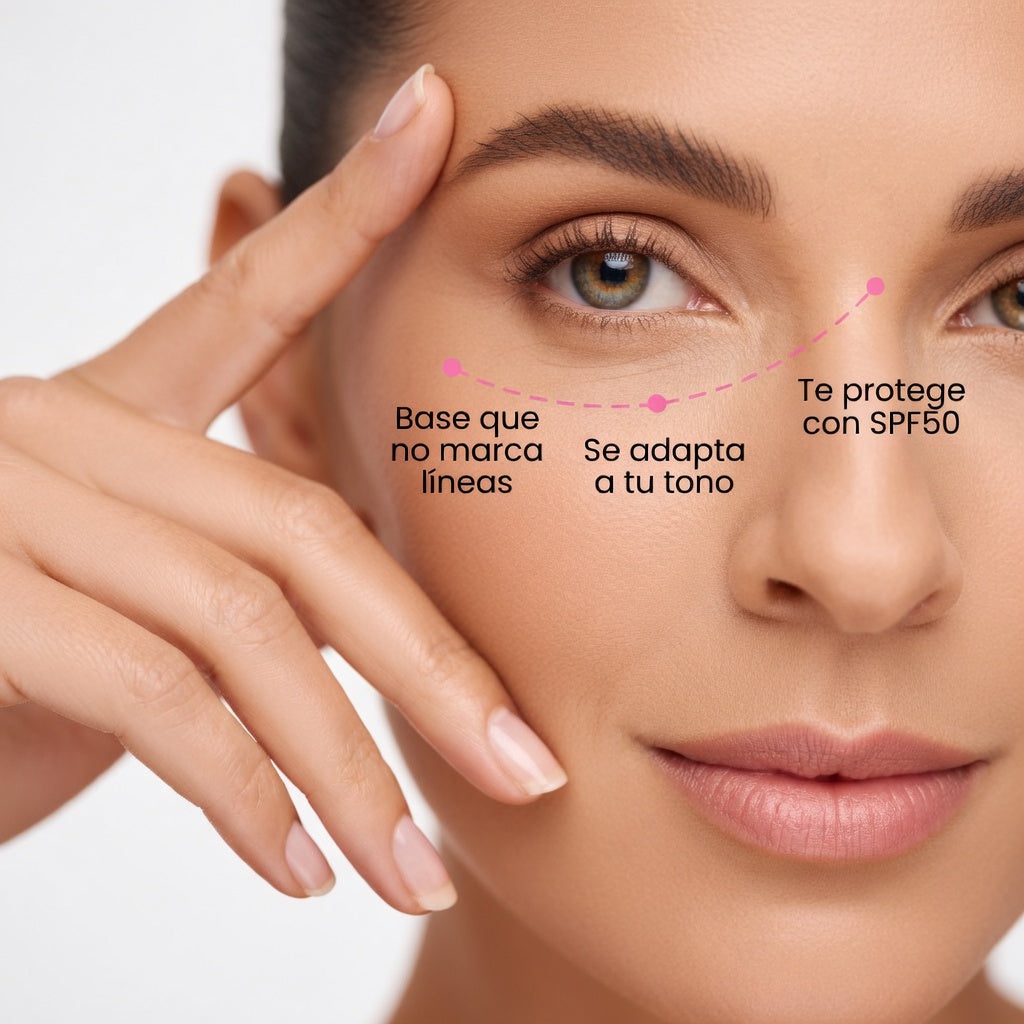Base Inteligente 5 en 1 con SPF 50 que se Adapta a tu Tono y Perfecciona tu Piel al Instante